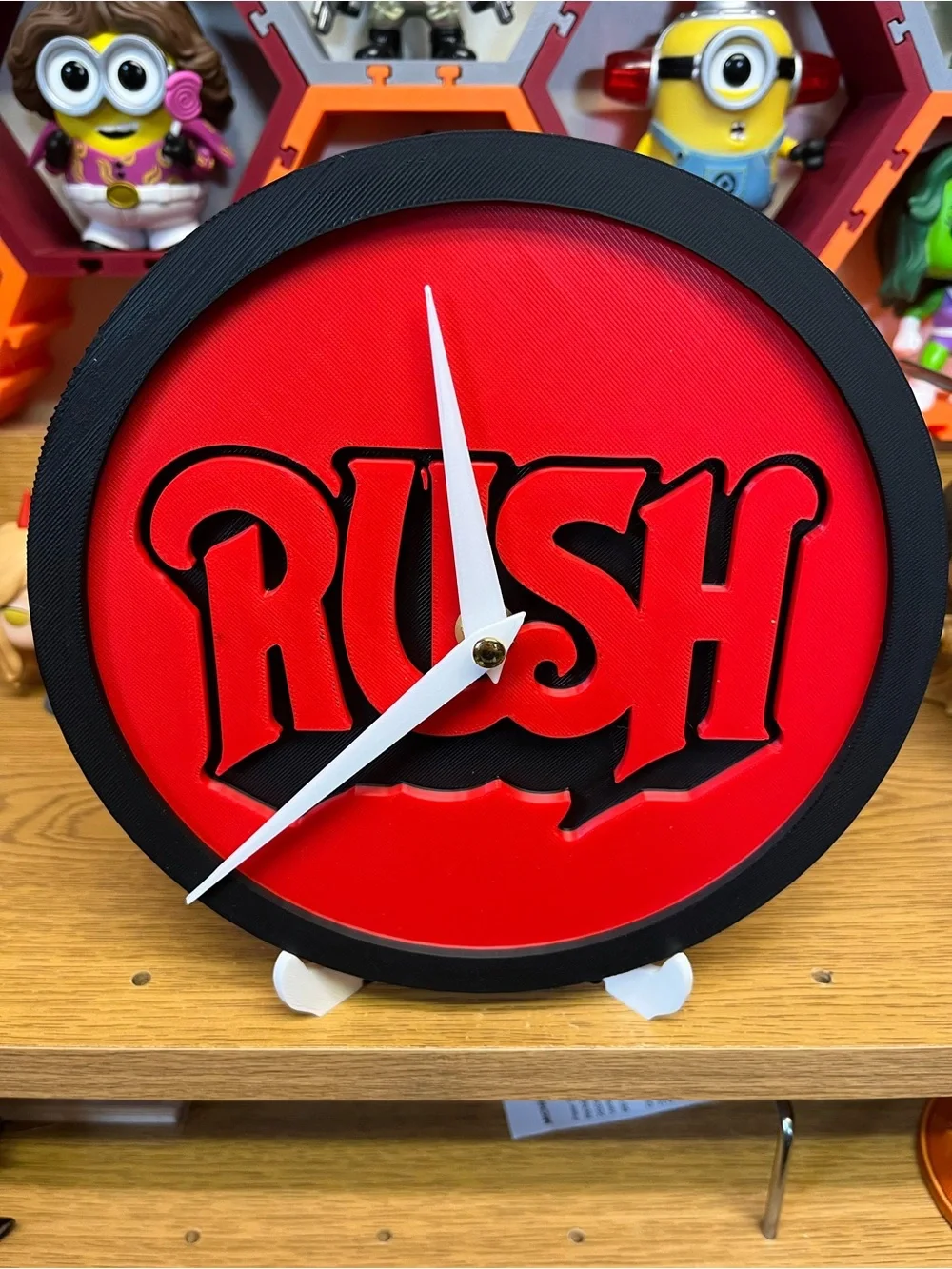 Rush Logo Red and Black Wall Clock by
